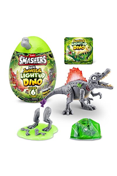 Smashers Figurina surpriza in ou, Smashers, Dino Jurassic Light-Up, Gri