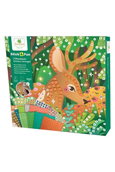 Sycomore Set de creatie, Stick n Fun Mozaic, Animale salbatice