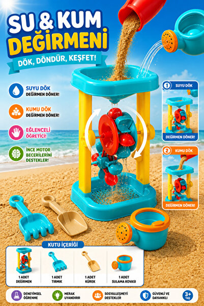 hak-iş oyuncak Su ve Kum Değirmeni Plaj Oyun Seti