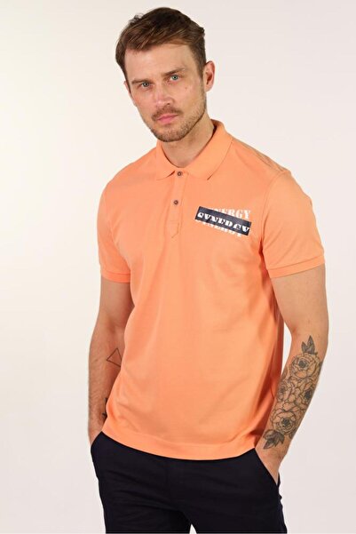 Arma Ar-Ma Men's Polo Neck T-Shirt with Text Print Regular Fit Single Roll Ne...