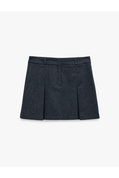 Koton Regular Waist Pleated A-Line Mini Skirt