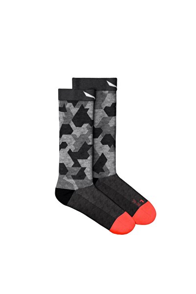 Salewa Șosete de damă Pedroc Camo Merino Crew-Negru/Gri-39-41