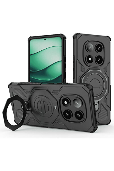 Techsuit Carbon Shield Pro Πίσω Κάλυμμα Σιλικόνης Μαύρο (Redmi Note 14 Pro+)