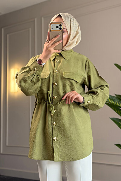 Suede Style 9102 - Cămașă țesută pentru femei, elegantă și confortabilă, cu n...