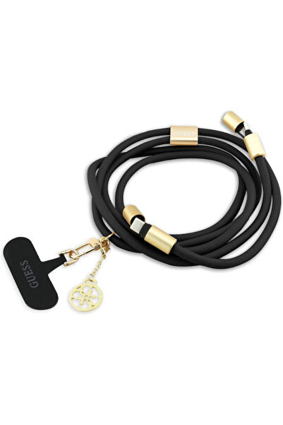 Guess Λουράκι χιαστί 4G Charm με καλώδιο φόρτισης USB-C/USB-C Μαύρο