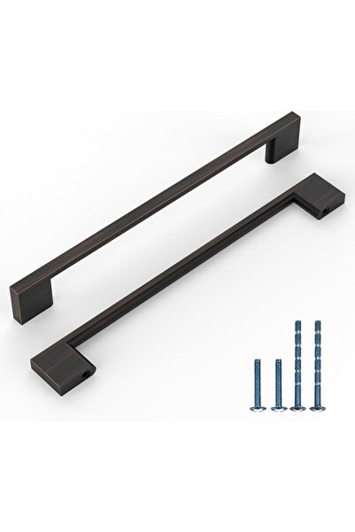 OEM Set de 10 mânere pentru mobilier pentru mobilier de bucătărie, bronz, 192 mm