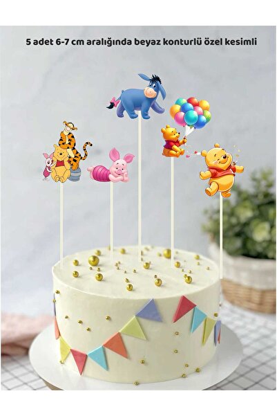 Sinek Kupası Tasarım Winnie the Pooh Birthday Cake Decoration Birthday Ornament