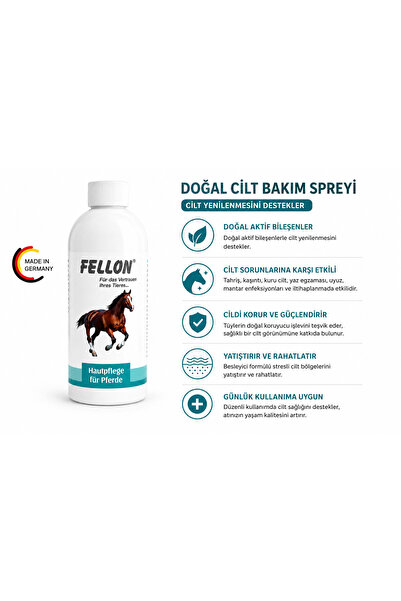 Fellon At Cilt ve Deri Bakım Spreyi 500 ml, Tahriş Parazit Mantar Egzema Gide...