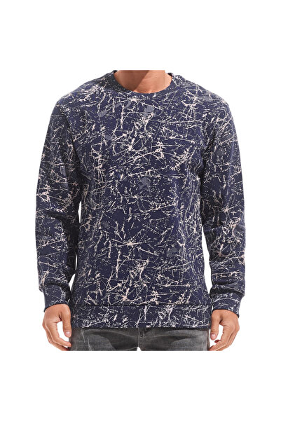 OEM Hanorac Polar Bărbați Crewneck Casual Căptușit Cald Albastru L
