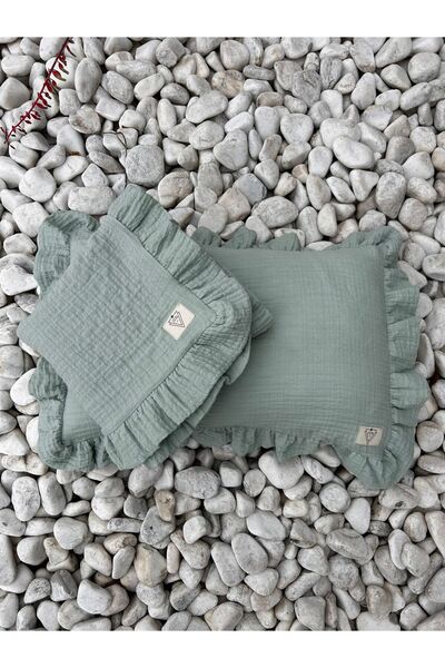 Leni Kids Ruffled Multi-Purpose Baby Coverlet / Blanket and Pillowcase (Some ...