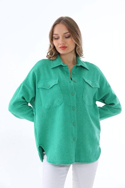 Polologin Butik Green Oversized Flannel Winter Lumberjack Shirt Reflecting th...