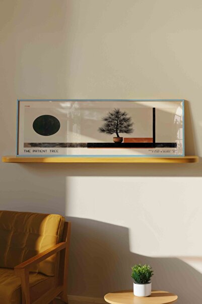 Buka Shops The Patient Tree Zen Bonsai Minimalist Panoramik Çerçeveli Tablo