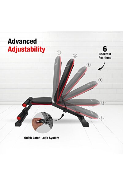 Sparnod Fitness SWB-60 Heavy Duty Multifunction Flat Incline & Decline Workout Bench|300kg Capacity