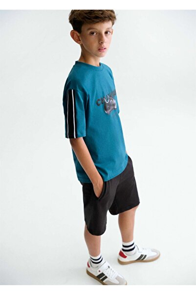 MAYORAL Boy's Printed T-Shirt and Shorts Set Emerald Green 6687