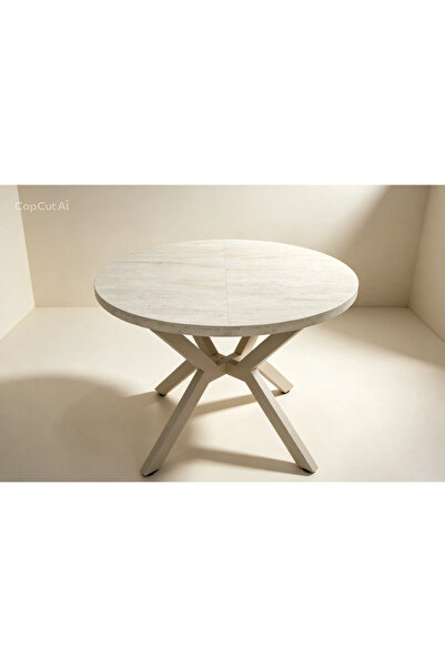 ROYALİSA TABLE CHAİR LOFT TRAVERTEN KAPİÇİNO AYAK AÇILIR MASA