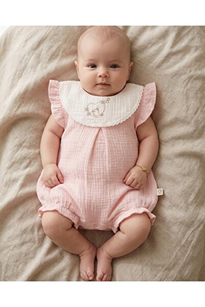 Egelite Baby Girl Summer Clothes with Bird Embroidery Muslin 0-3-6-9 Months B...