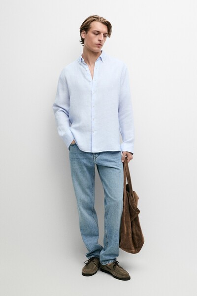 Massimo Dutti %100 keten gömlek