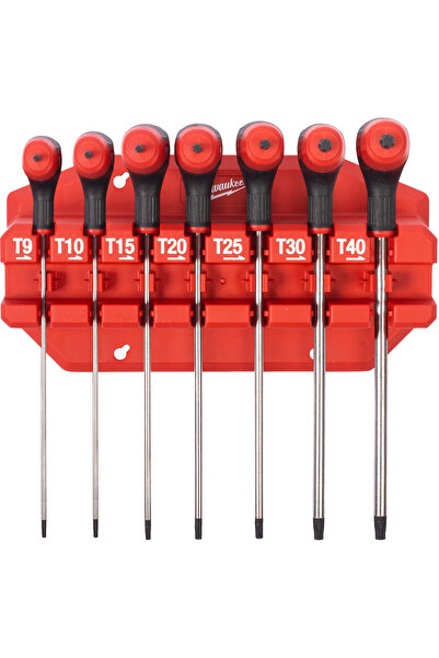 Milwaukee 4932498690 Set de chei în T cu mâner confortabil Torx T9-T40 pe sup...