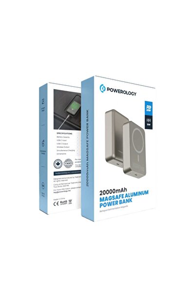 Powerology Spetano 20000mAh Magsafe Aluminum Power Bank PD 20W Dessert Titanium