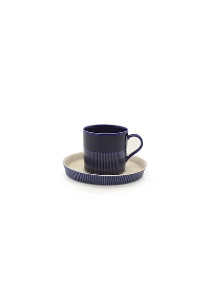 Vivense FLUTED TÜRK KAHVESİ FİNCANI, LACİVERT