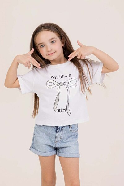 DMB KİDS Girl's bow print bodysuit dmb-0670
