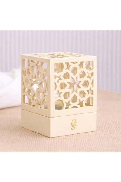 Generic Premium Arabic Bakhoor Burner – Cream & Golden White | Elegant Geomet...