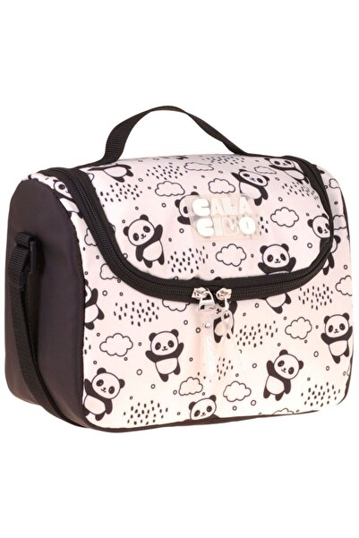 CalaCilo Sweet Girl's Panda Printed Black Thermal Insulated School Lunch Bag ...