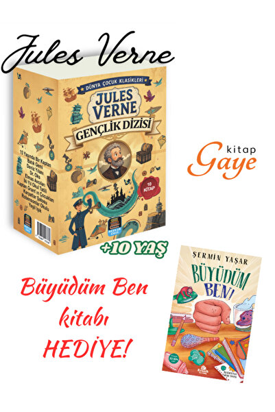 Mercan Okul Yayınları Jules Verne Gençlik Dizisi (10 Kitap) ve Büyüdüm Ben!(H...