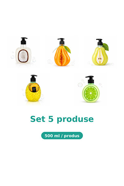 Tasty Set 5 Produse Tasty, Mix Cocos, Pepene Galben, Pere, Ananas, Lime