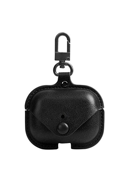 GENERAL AirPods Pro - Pro 2 Premium Leather Case with Metal Keychain Clip – S...