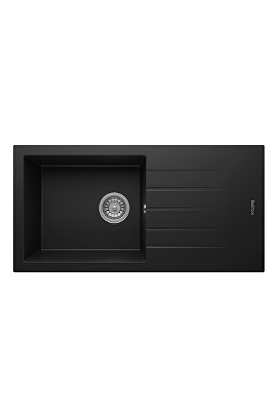 RealStone Assos 86 XL P011 Granit Evye 860x435 mm Tek Göz Damlalıklı Mutfak E...