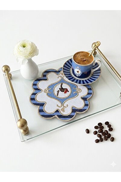 LİNDA MİA Șervețel rotund pentru cocktail, cu pasăre, individual