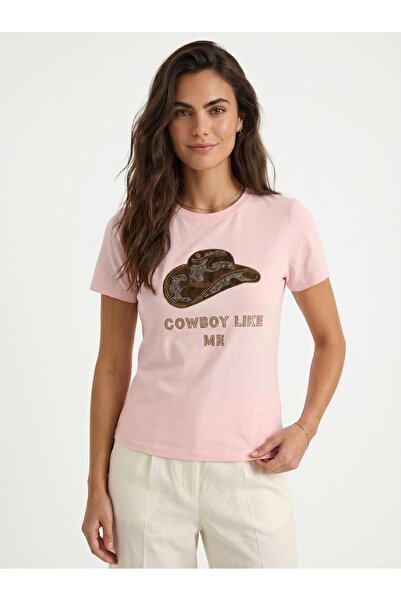 ONLOOX Puppy Mouth Cotton Short Sleeve Relaxed Fit Cowboy Hat Embroidered Bea...
