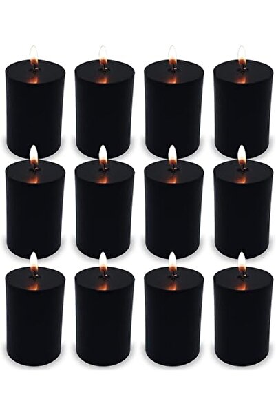 The Bros 2x3 Inch Pillar Candles 12 Packs Fragrance Free Column Candles for W...
