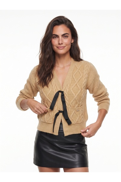 ONLOOX Mink Flexible Textured Knitwear Long Sleeve Standard Size Knitted Card...