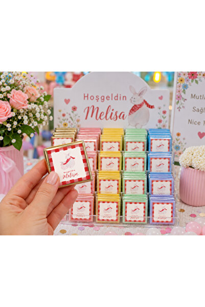 cyatelier Kişiye Özel Bebek Doğum Etiketi | Hoş Geldin Bebek Stickeri | Yenid...