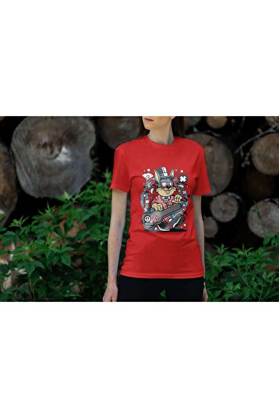 iLovePrints Cool Bunny with Guitar Case Tshirt