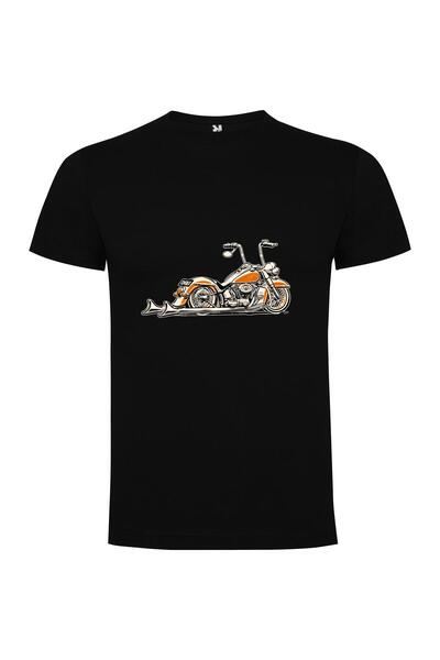 iLovePrints Black Harley Vector Art Tshirt