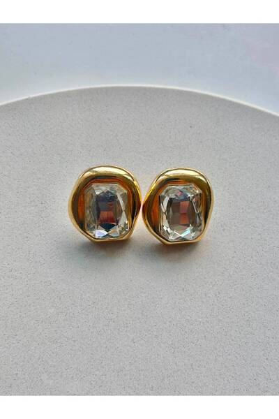 Aksiva Oval Kristal Markiz Küpe