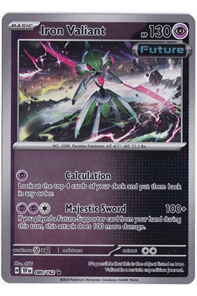 Pokemon Iron Valiant [Reverse Holo] 080/162 - Temporal Forces - Card (Mint)