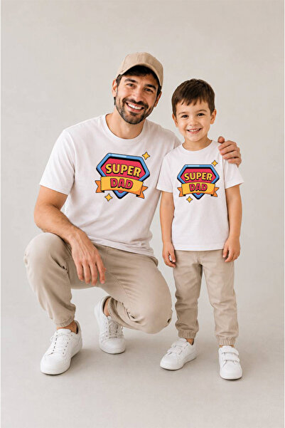 genosha Father Son Combination Sold as a Single Item 100% Cotton Oversize T-S...