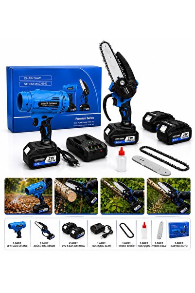 Lieber German 2Li Set 6 Kademeli 10000 Rpm Jet Üfleme + 15 Cm Dal Budama Kesm...