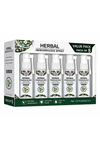 EELHOE Herbal Hemorrhoid Spray Pack of 5 – Fast-Acting Soothing Care for Exte...