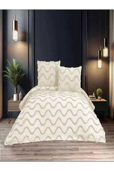 BRL ÇEYİZ HOME Cotton Double 3-Piece 240X260 Bedspread with 2 Pillowcases