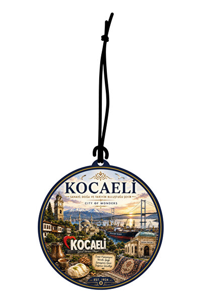 ByMeyla Kocaeli Şehri Tasarımlı Oto Kokusu,Araba Kokusu,Oto Aksesuarı ve Diki...