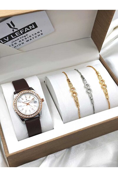 STRIVA Lifan Watch Women's Watch Set Lv Lefan Fashion Crystal-Encrusted Brace...
