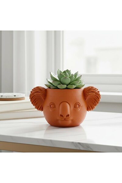 OEM Mini Ghiveci Decorativ Koala pentru Suculente și Plante Mici - Orange com...
