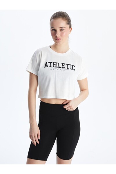 LC Waikiki Rmz Gi̇yi̇m Farkiyla Zero Roba Collar Printed Crop Women's Sports ...