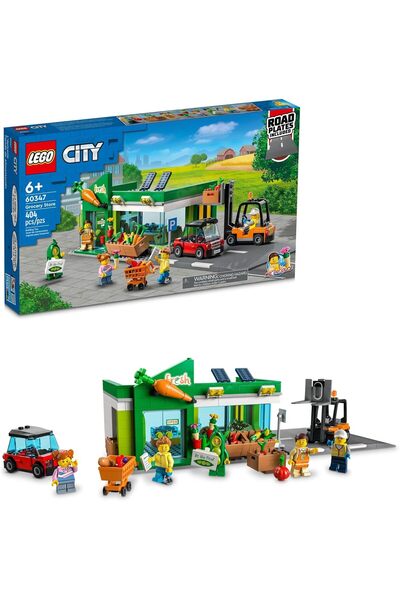 LEGO My City Grocery Store 60347 Building Toy Set for Girls, Boys, and Kids A...