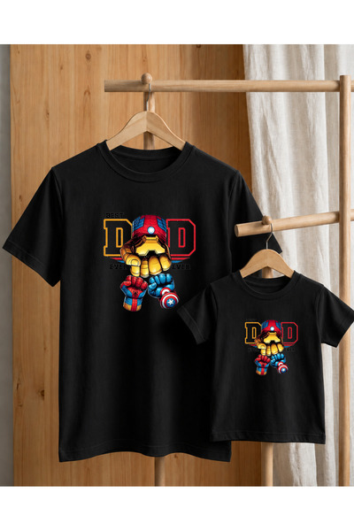 LORVEX Μπλουζάκι Dad-Child Concept Oversize, 100% βαμβακερό, με στάμπα μπροστ...